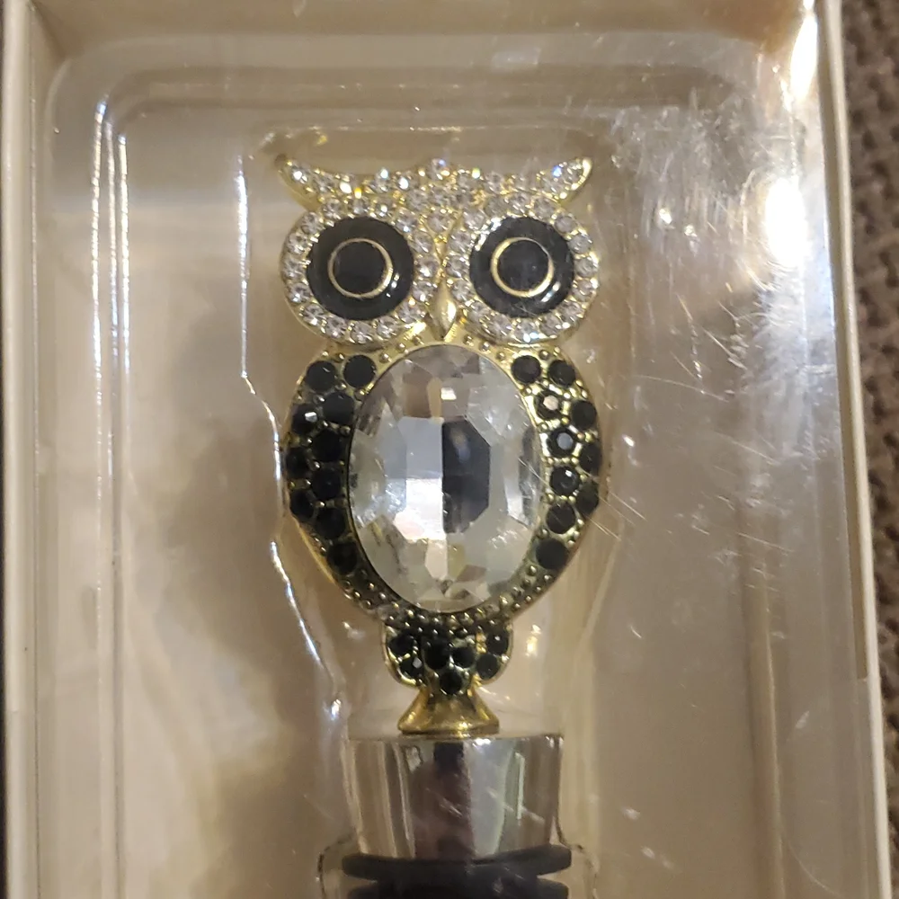 Modern Expressions Owl Wine Stopper-NIB-Whimsical and Useful